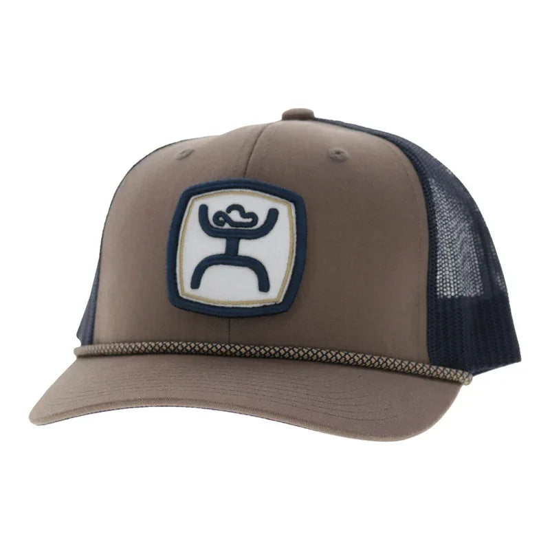 Hooey Men's Tan/Navy "Zenith" 6-Panel Trucker Snapback 2624T-TNNV