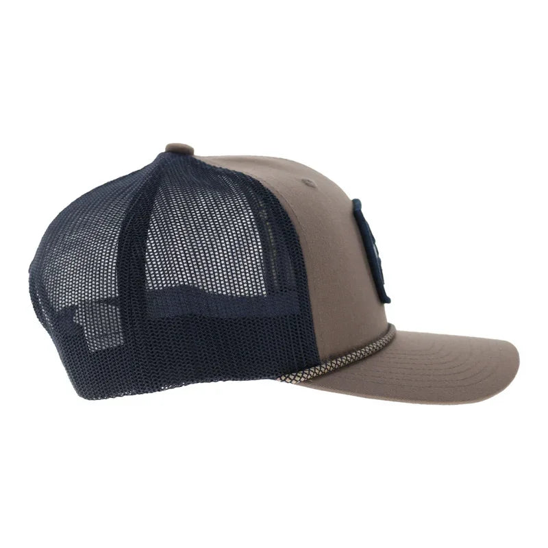 Hooey Men's Tan/Navy "Zenith" 6-Panel Trucker Snapback 2624T-TNNV