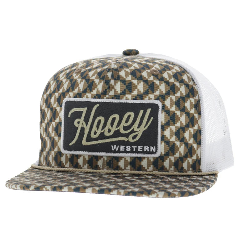Hooey Men's Tan/White Lakota 6-Panel Trucker Snapback 2648T-TNWH