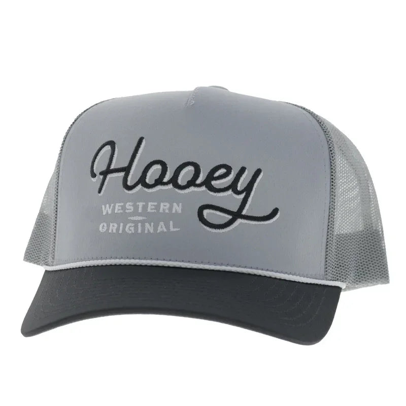 Hooey Men's Gray/Charcoal OG 5 Panel Trucker Snapback 2660T-GYCH