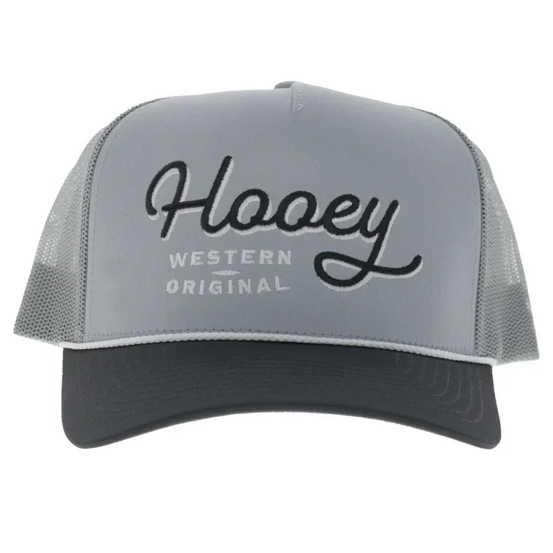 Hooey Men's Gray/Charcoal OG 5 Panel Trucker Snapback 2660T-GYCH