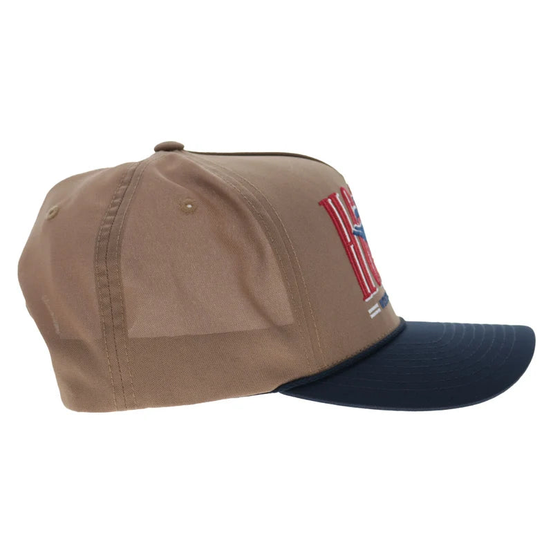 Hooey Boy's Tan/Navy Wild Ride 5-Panel Full Surround Snapback 2669T-TNNV-Y