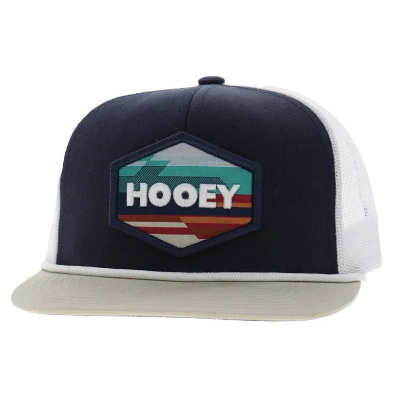 Hooey Men's Navy/White Mesa 6-Panel Trucker Snapback 2687T-NVWH