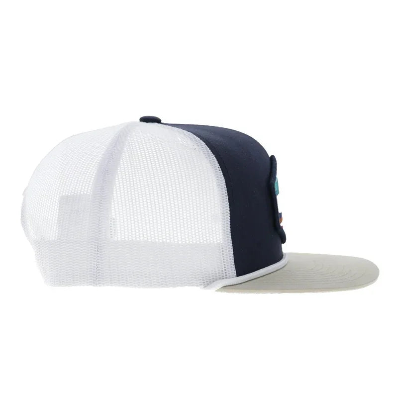 Hooey Men's Navy/White Mesa 6-Panel Trucker Snapback 2687T-NVWH