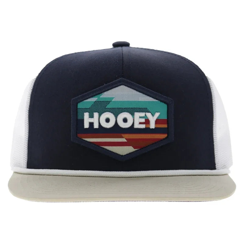 Hooey Men's Navy/White Mesa 6-Panel Trucker Snapback 2687T-NVWH