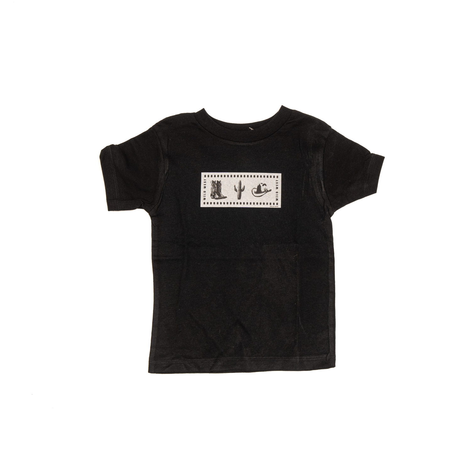 Girl's Youth "Western Film" Black T-shirt