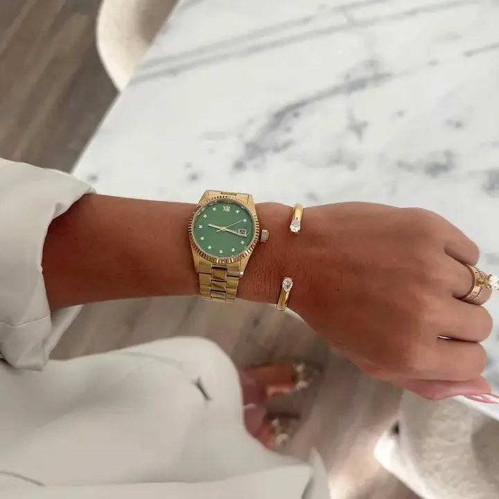 Women's Gold and Silver Plated Cuff "Whitney" Bracelet