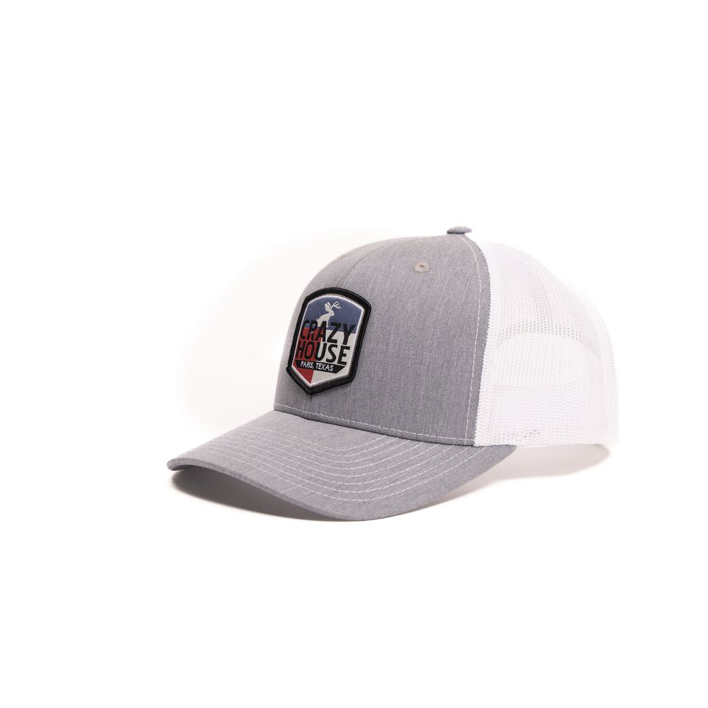 Crazy House Unisex Grey and White Mesh Snapback with Patch - Crazy House Western Wear