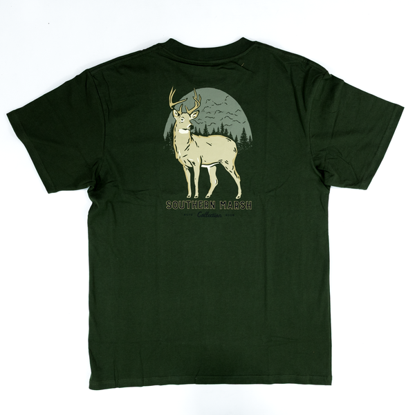 Men's Southern Marsh Eight Point Dark Olive Tee A8PT-DLV