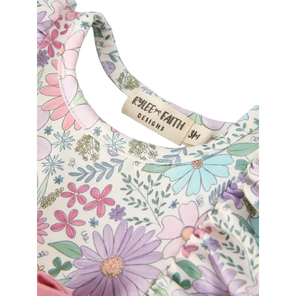 Girl's Pink Floral Sleeveless Baby Girl's Romper