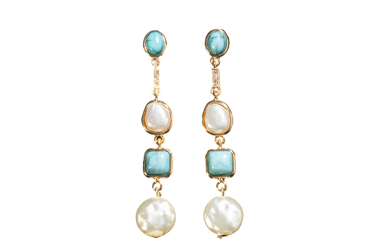 Women's Blazin Roxx Turquoise and Gold Earrings 301000533