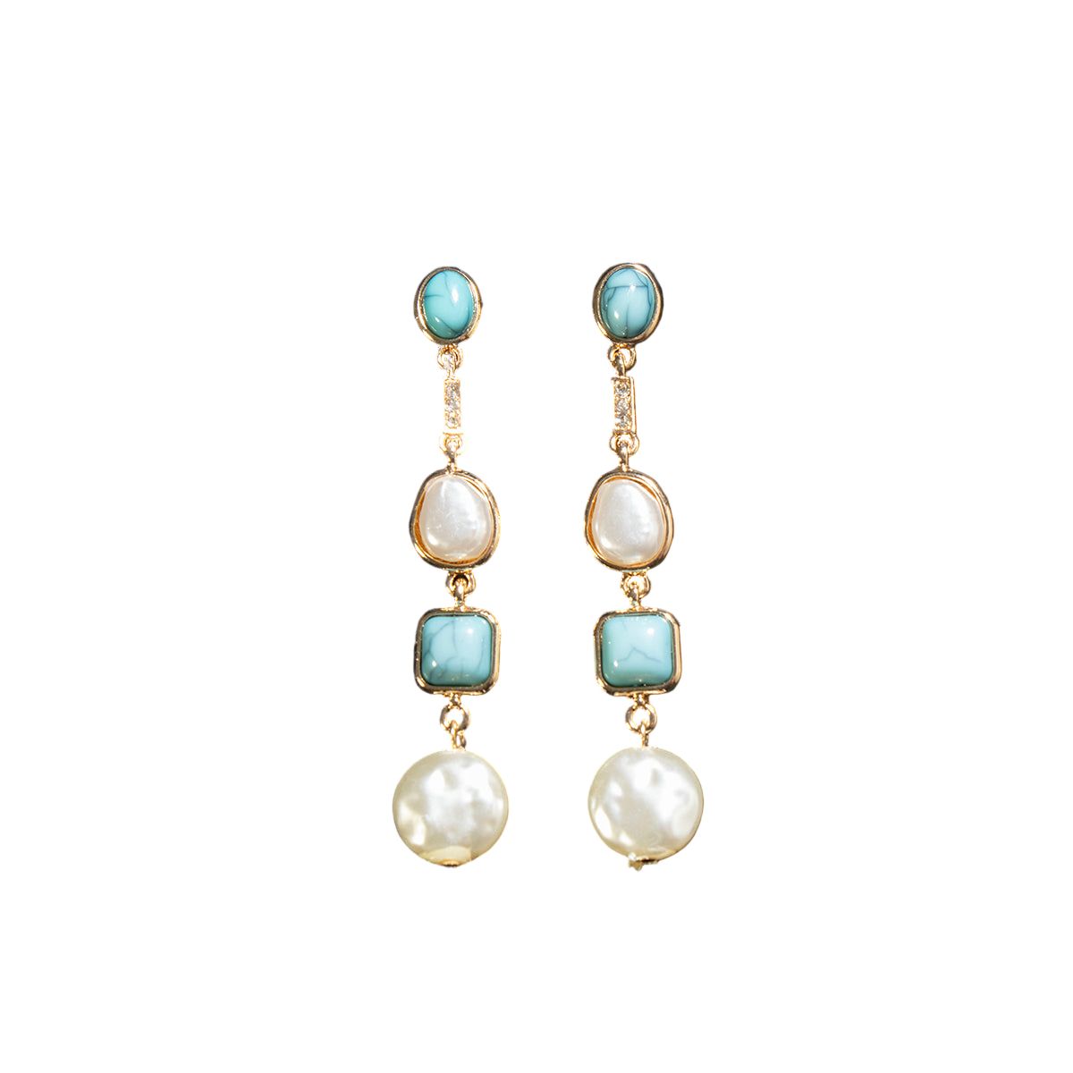 Women's Blazin Roxx Turquoise and Gold Earrings 301000533