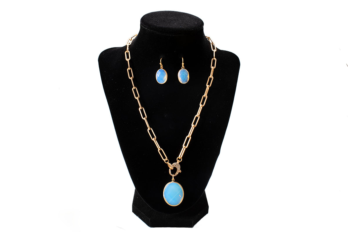 Women's Blazin Roxx Opal Earring and Necklace Set 301001735