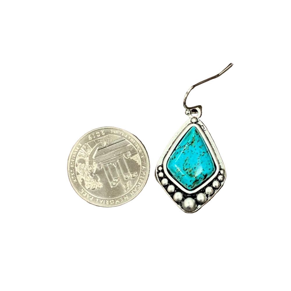 Women's Isac 1.2" Long Arrowhead Turquoise Earrings