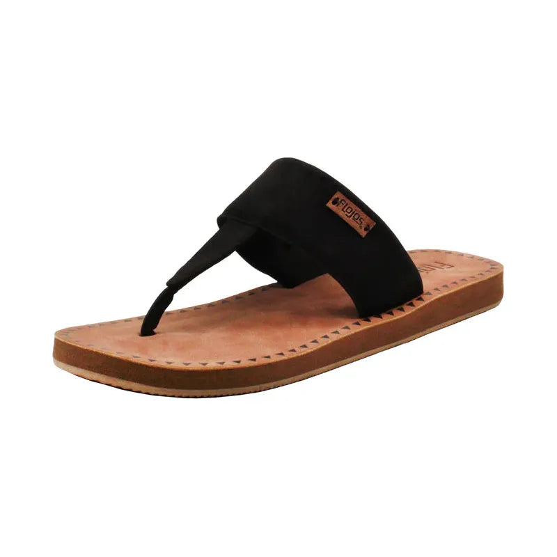 Women's Flojos Grace Hooded Sandal 329-BLK/TAN - Crazy House Western Wear