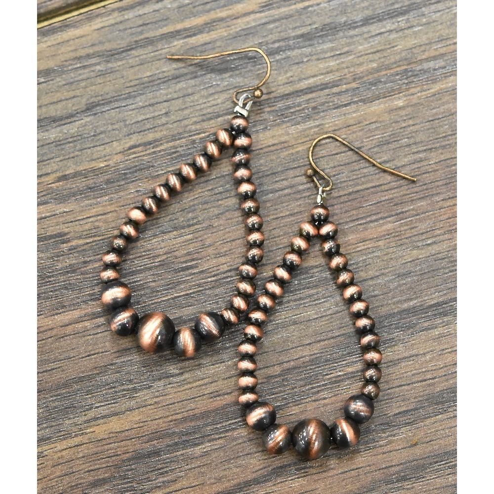 Women's Isac 2" Copper Western Bead Earrings 721361