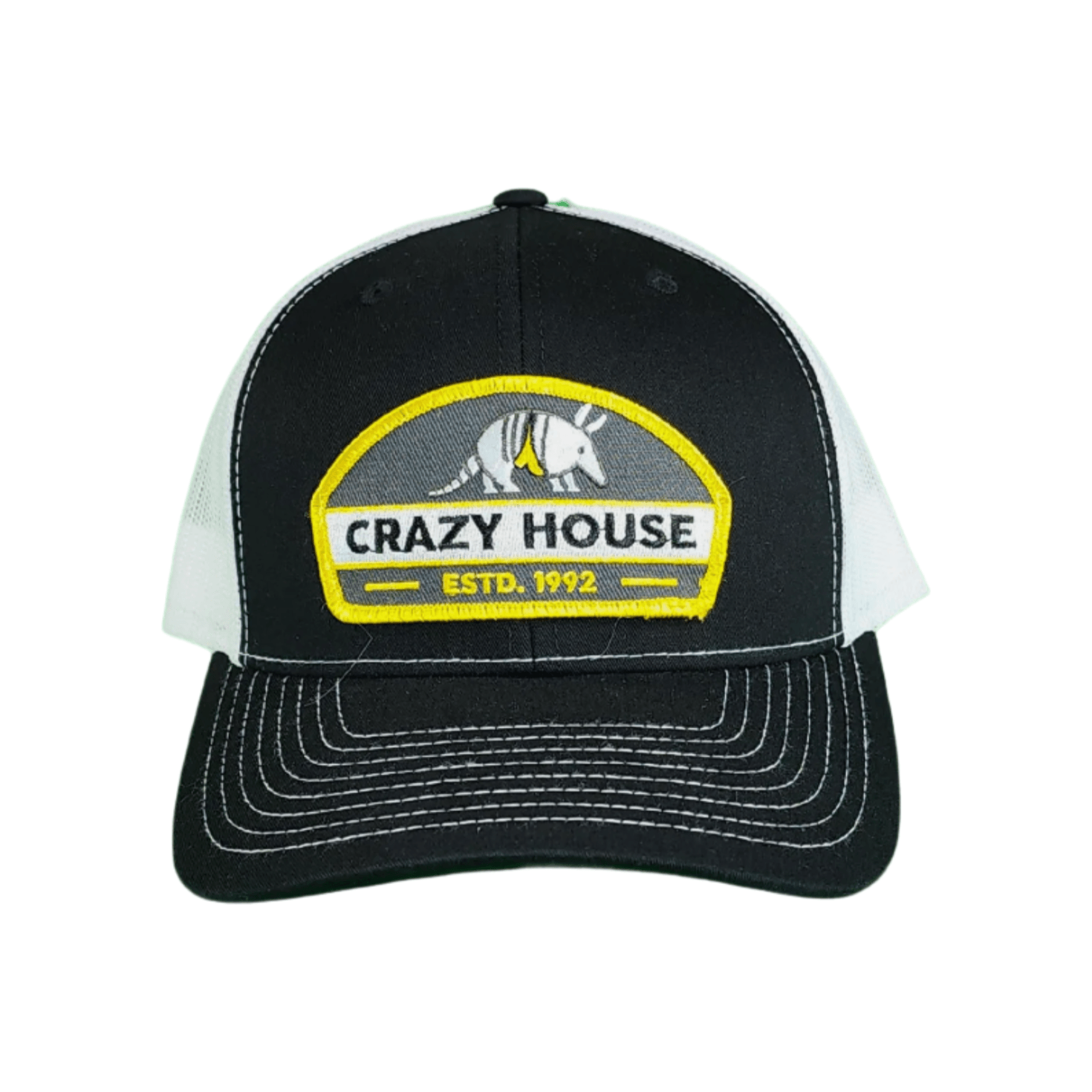 Black Snapback with Armadillo Sunrise Patch - Crazy House Western Wear