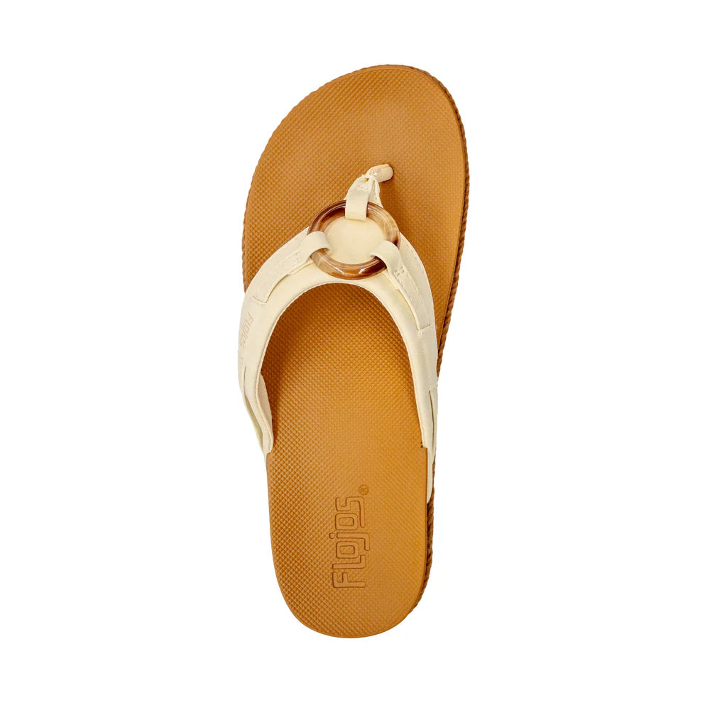 Women's Flojos Ivory Viernes Flip Flops 365-IVORY