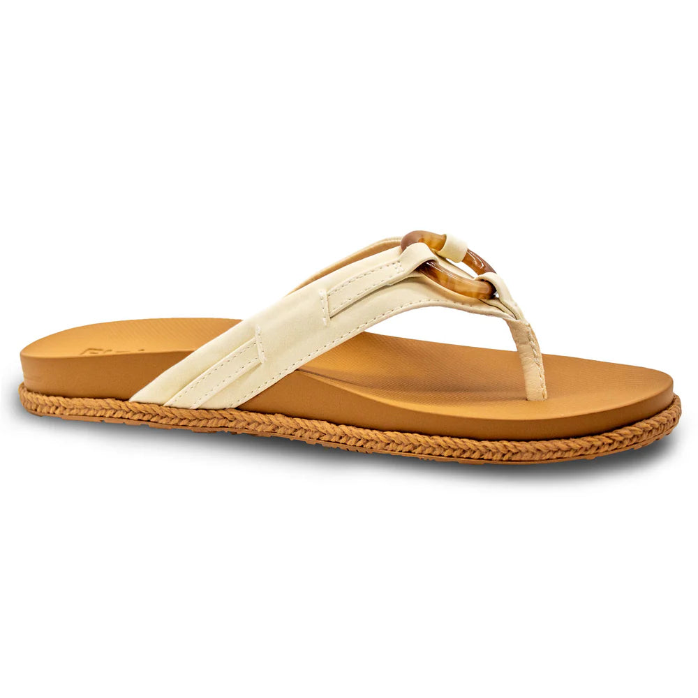 Women's Flojos Ivory Viernes Flip Flops 365-IVORY