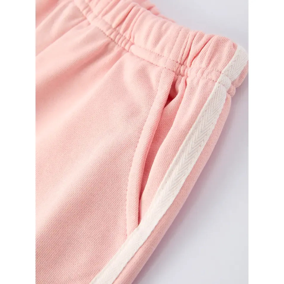 Girl's Youth Pink Jogger Bow Sweat Suit