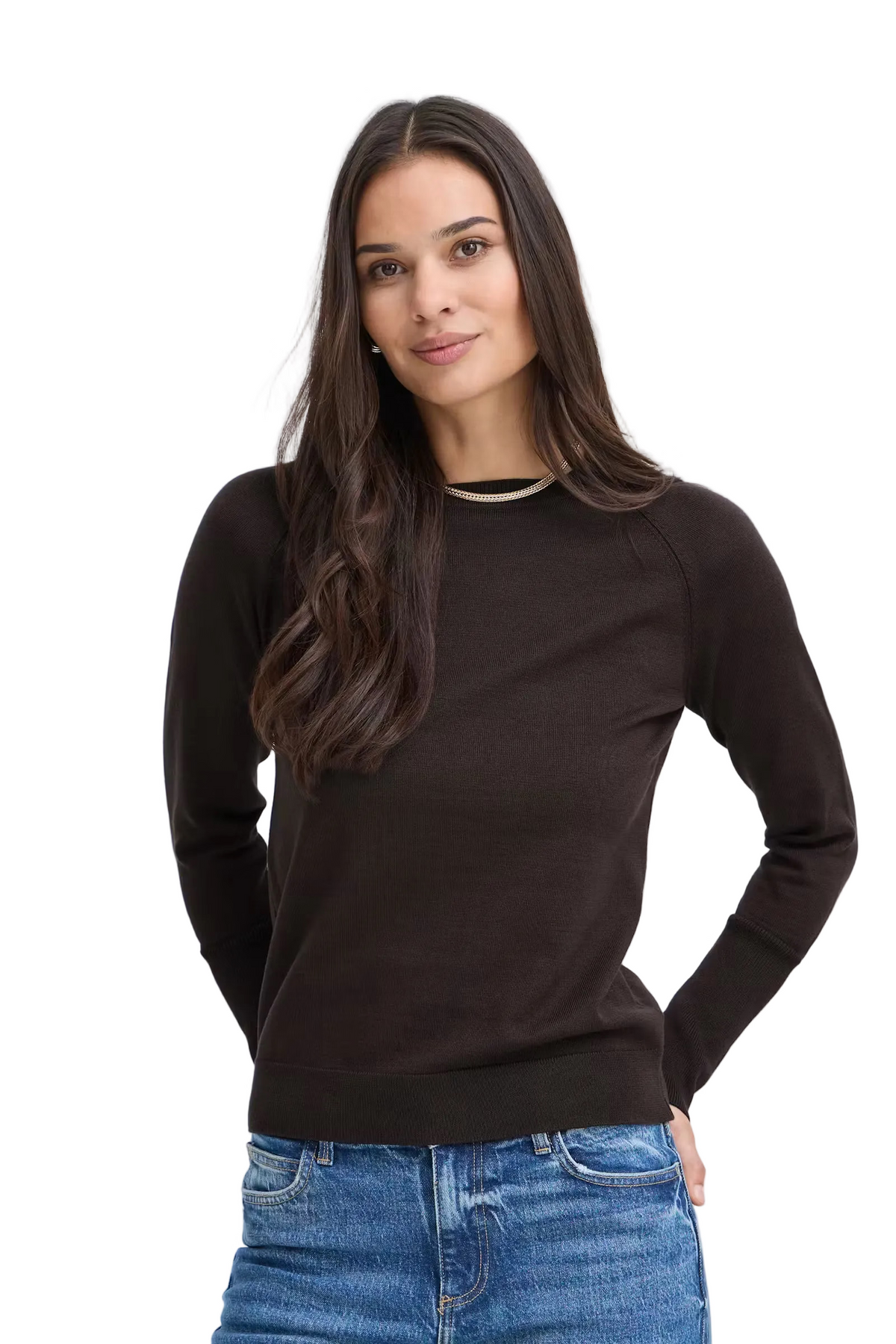 B. Young Women's Java/Brown Long Sleeve Top