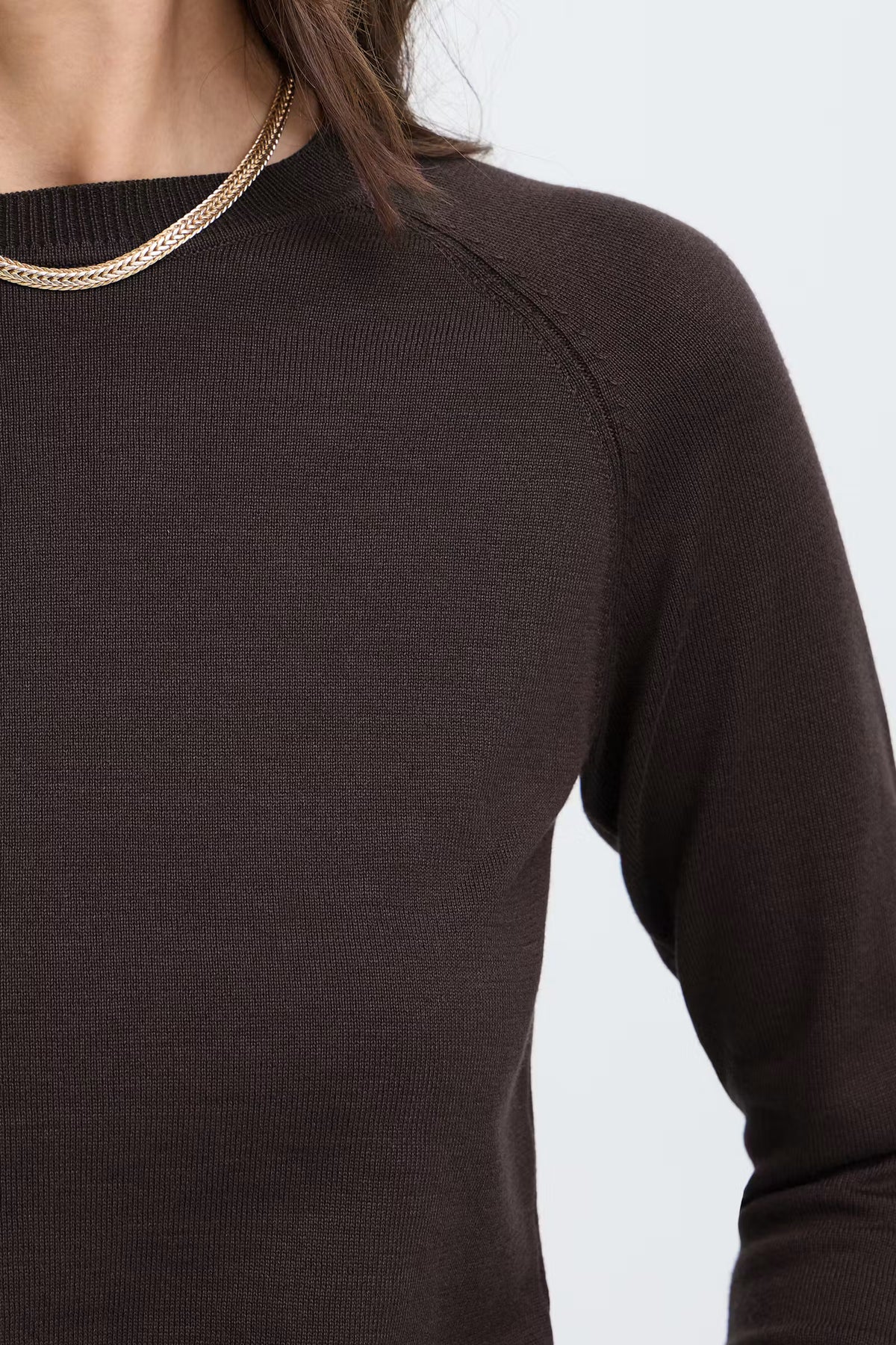 B. Young Women's Java/Brown Long Sleeve Top