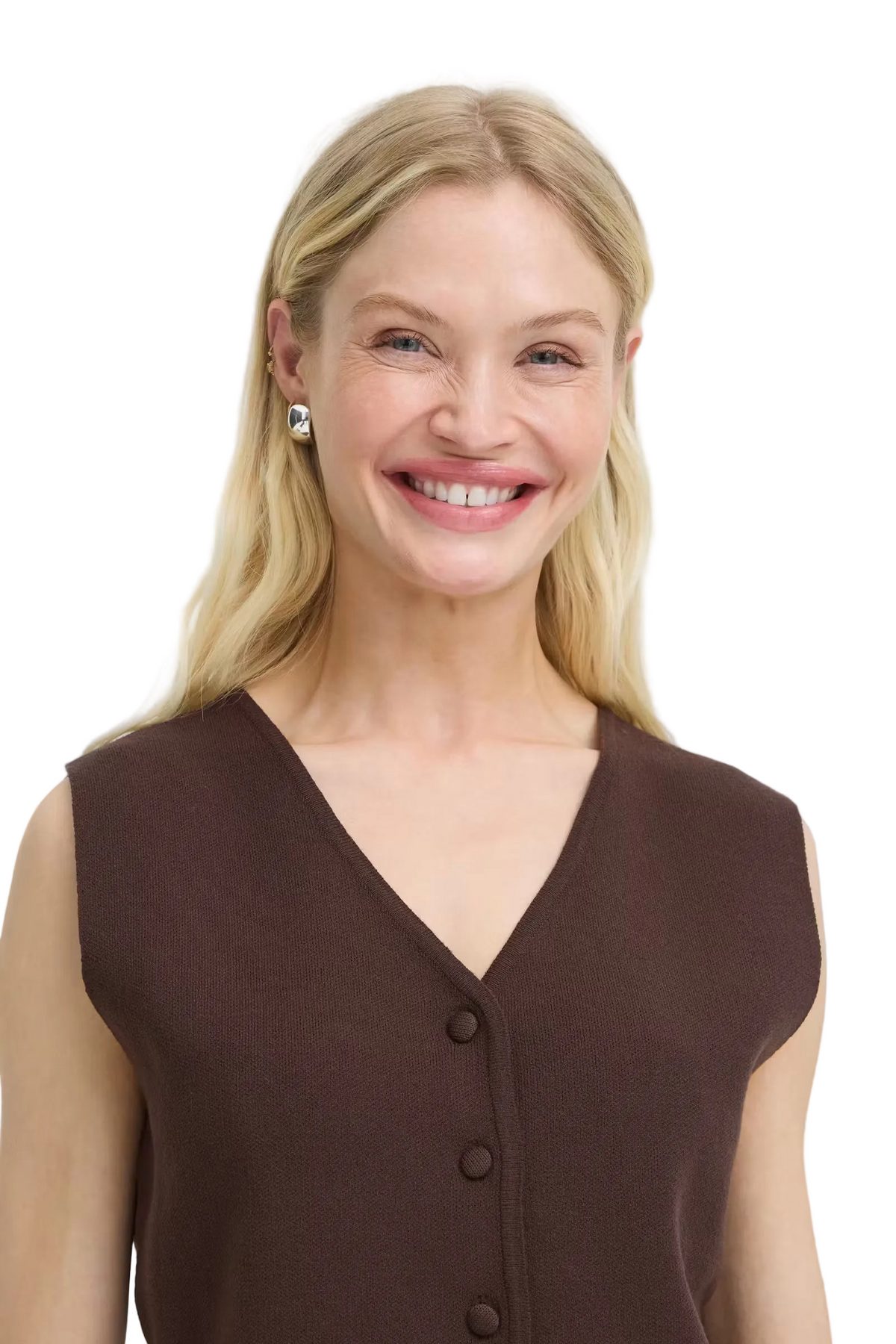 B. Young Women's Java/Brown Slipover Sleeveless Top