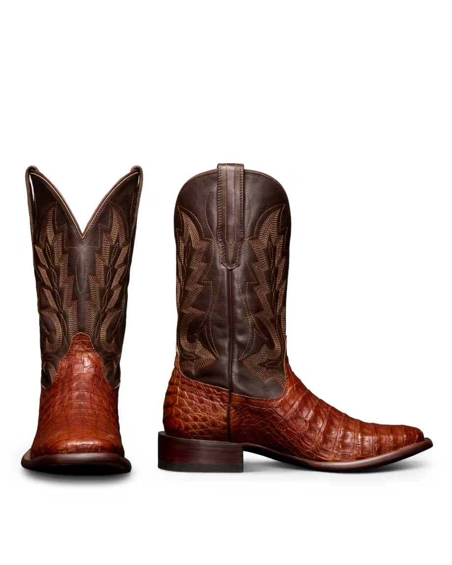 Tecovas Men's Dark Pecan Caiman The William M10069PEC