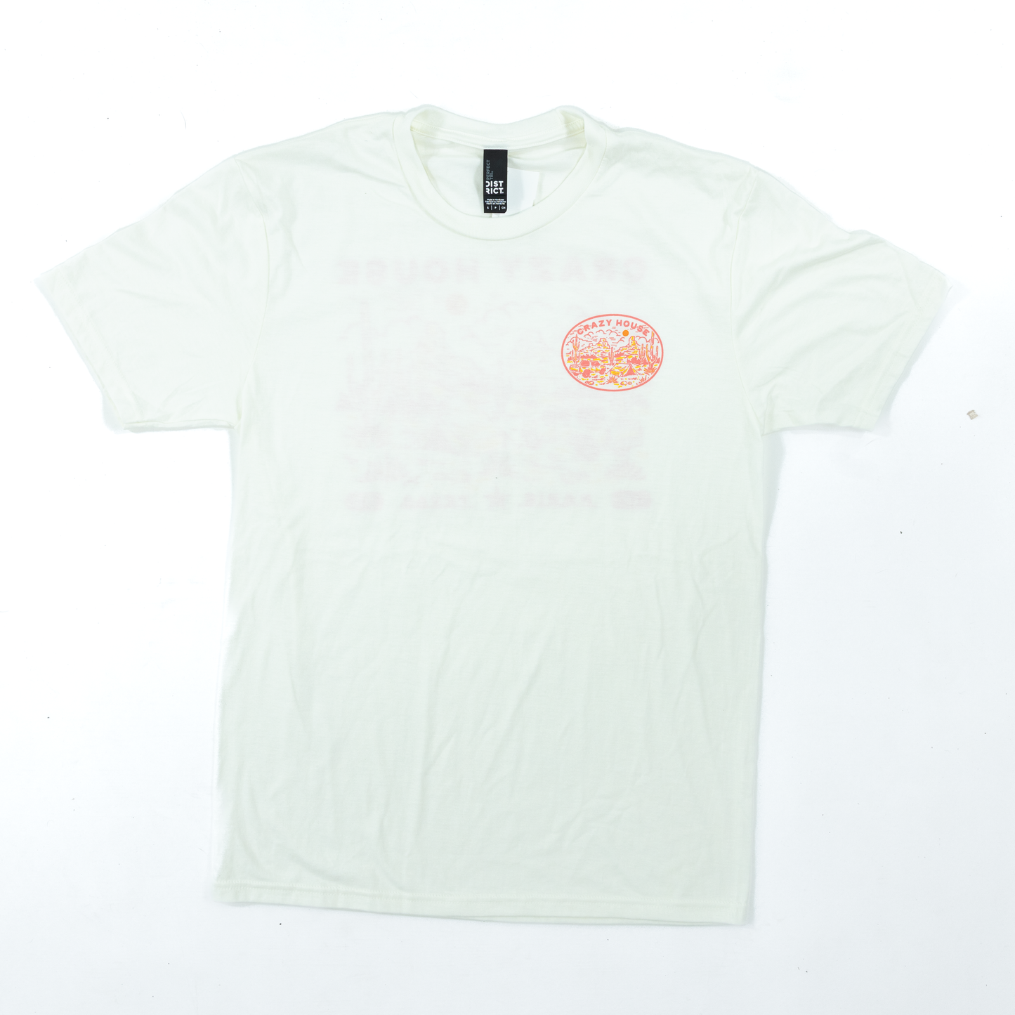 Crazy House Natural Camping Pink and Orange T-shirt