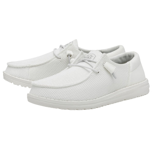 Women's Hey Dude White Wendy Funk Mono Slip On Shoes 40065-100