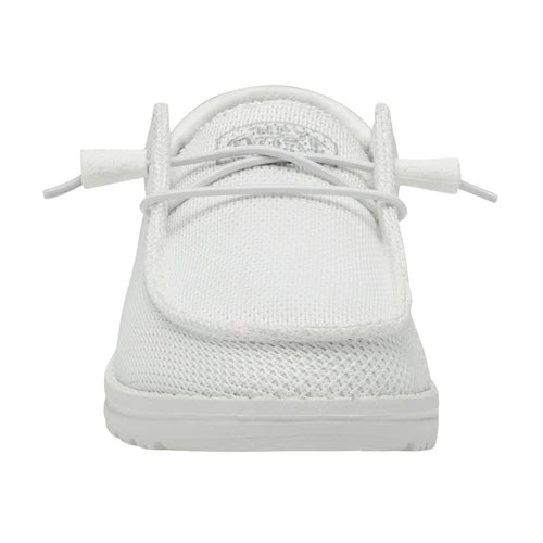 Women's Hey Dude White Wendy Funk Mono Slip On Shoes 40065-100