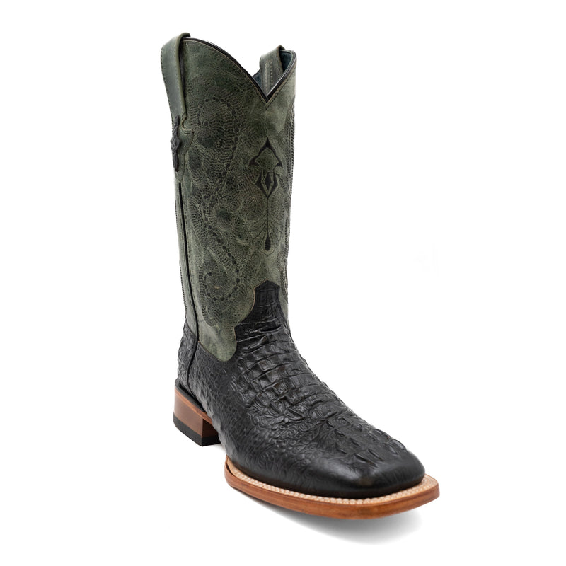 Men's Ferrini Black and Gray Stampede Western Boots 4039304