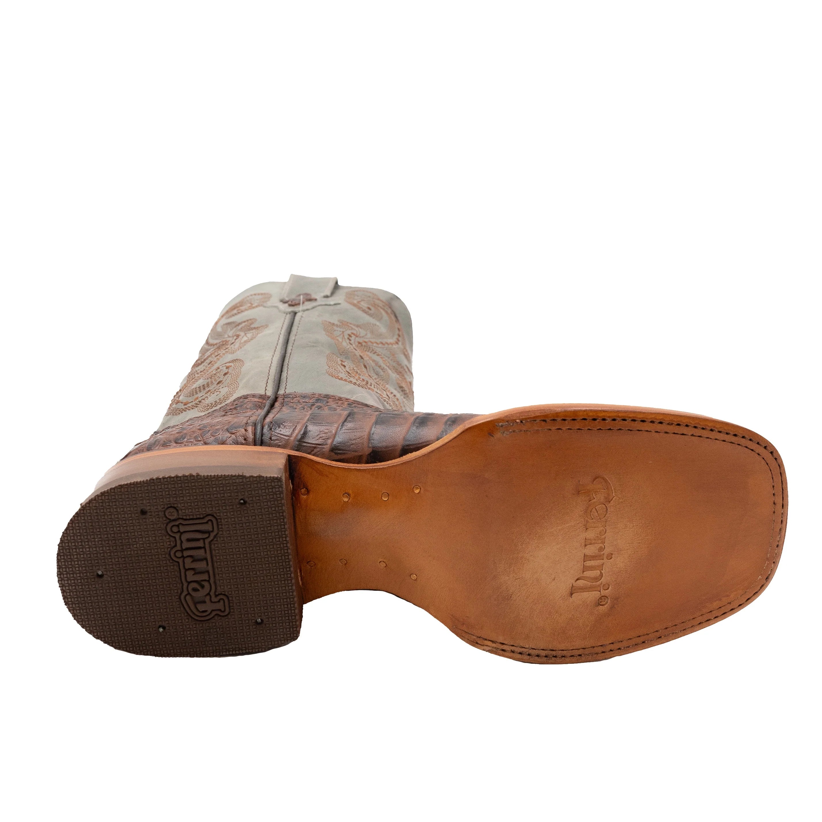 Women's Ferrini Brown Caiman Western Boots 9039323