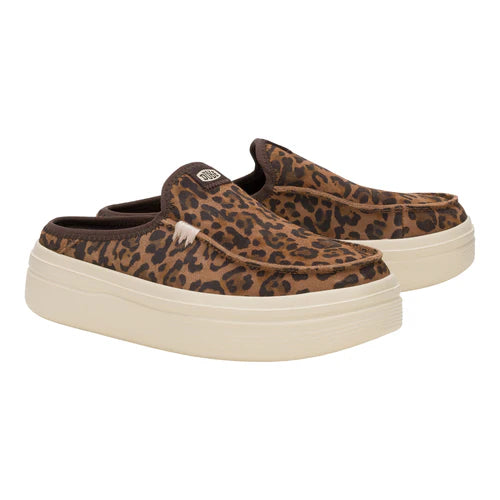 Women's Hey Dude Austin Lift Classic Brown Leopard Slip On Shoes 41272-2GA