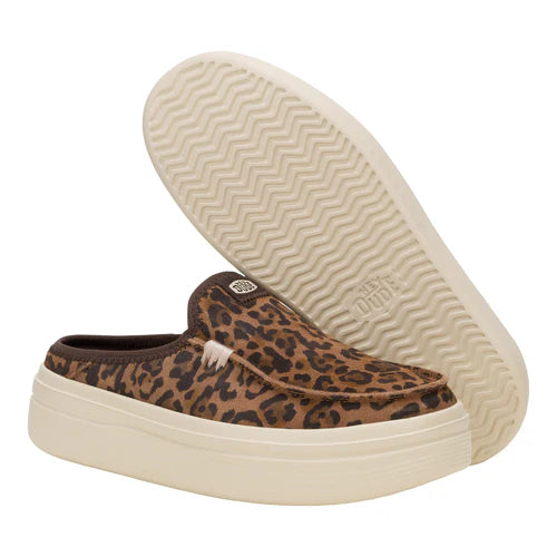 Women's Hey Dude Austin Lift Classic Brown Leopard Slip On Shoes 41272-2GA