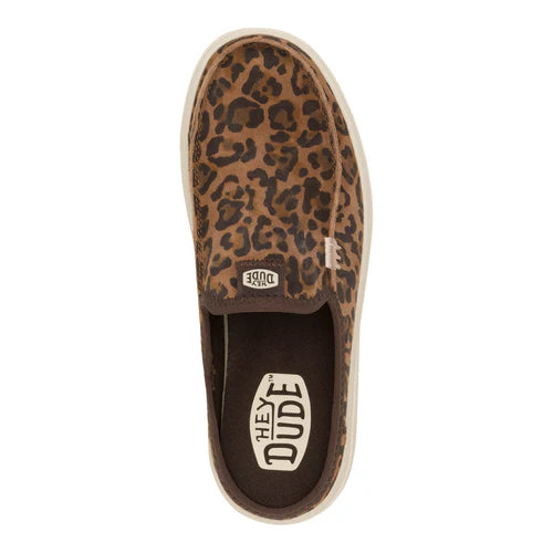 Women's Hey Dude Austin Lift Classic Brown Leopard Slip On Shoes 41272-2GA