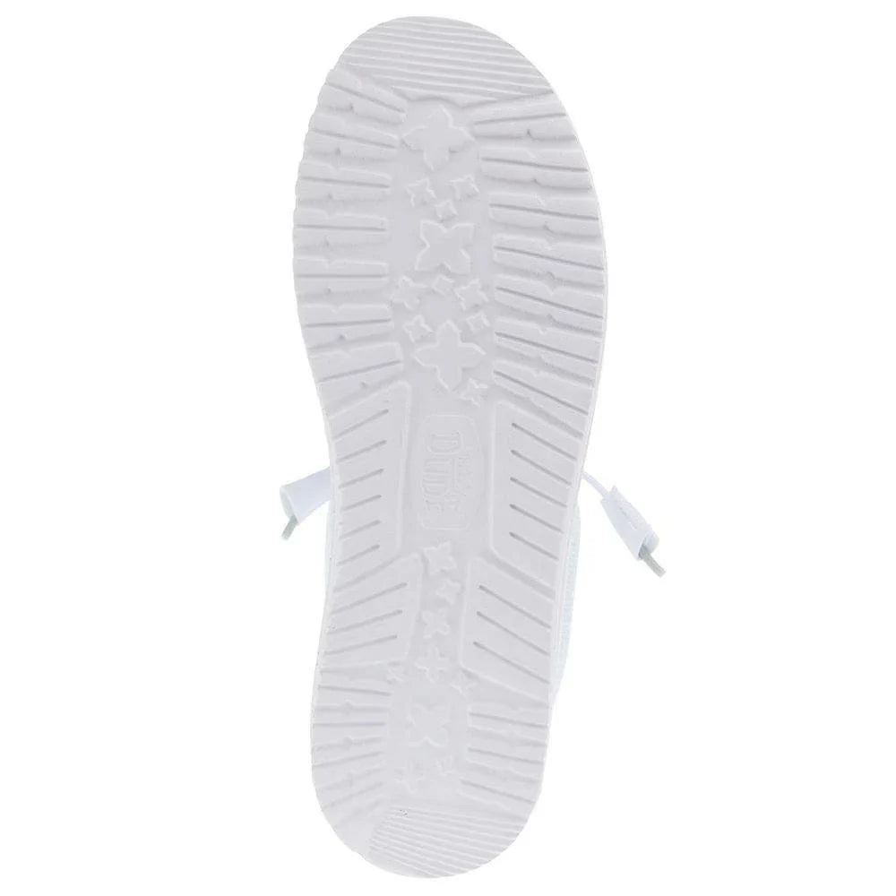 Men's Hey Dude Storm White Wally Stretch Sox White Casual Shoes 41898-100