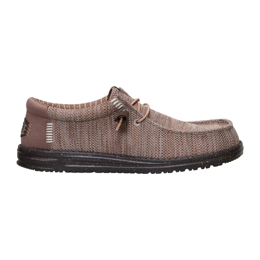 Men's Hey Dude Wally Stretch Sox Deep Taupe & Mole Brown 41898-0PQ