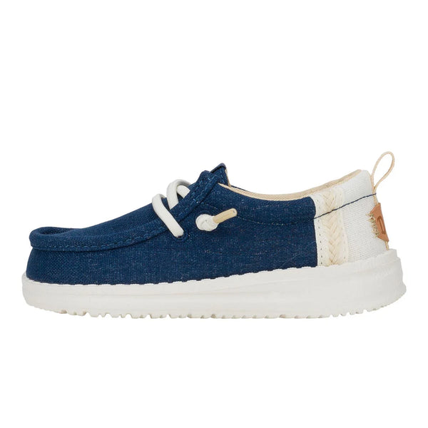 Boy's Hey Dude Wally Chambray Sargasso Blue and White 43269-4UA