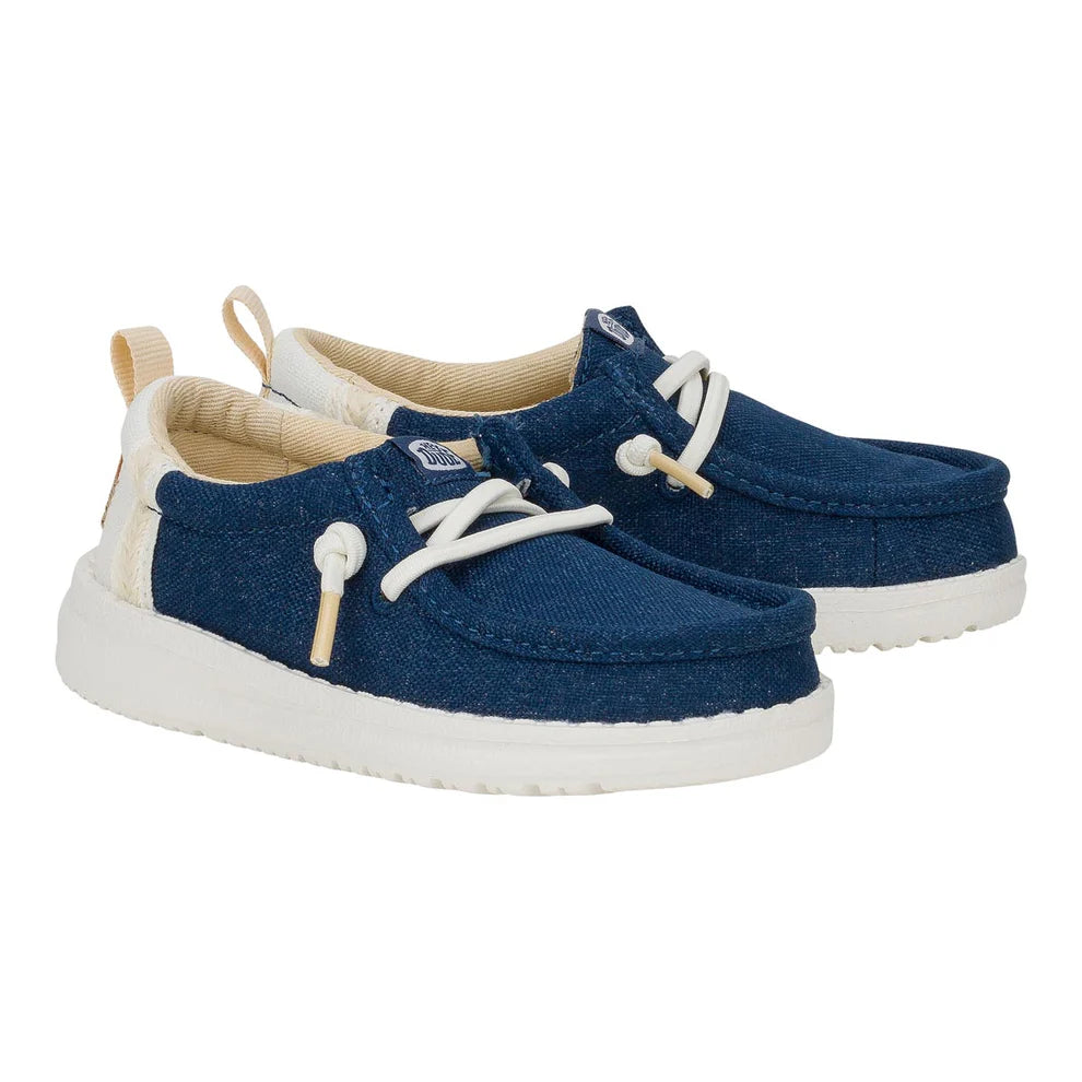 Boy's Hey Dude Wally Chambray Sargasso Blue and White 43269-4UA