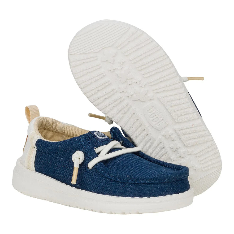 Boy's Hey Dude Wally Chambray Sargasso Blue and White 43269-4UA