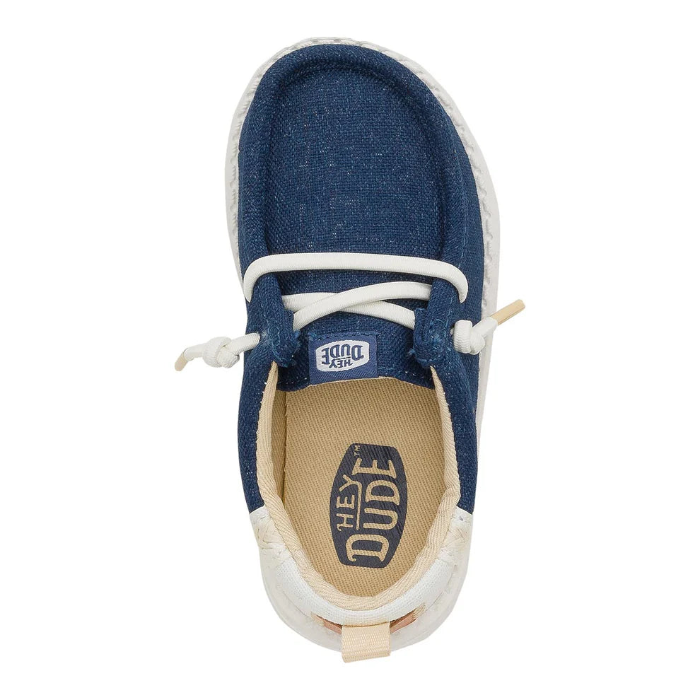 Boy's Hey Dude Wally Chambray Sargasso Blue and White 43269-4UA