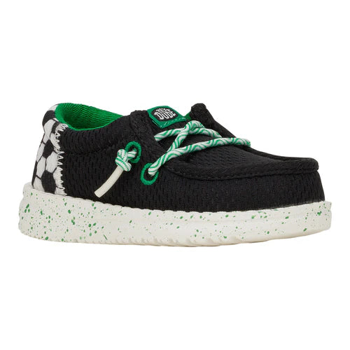 Boy's Hey Dudes Wally Funk Toddler Sports Black 43752-001