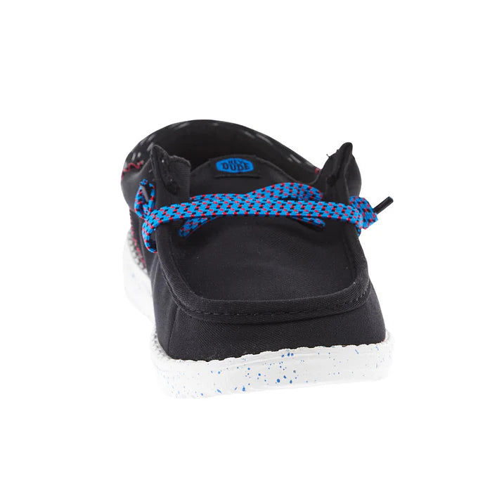 Boy's Hey Dude Wally Funk Hersey Jacquard Black Multi Casual Shoes 44184-0C4