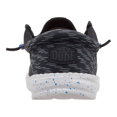 Boy's Hey Dude Wally Funk Jersey Black Jacquard Black Multi 44184-1PO