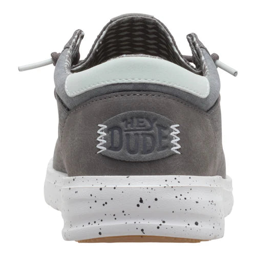 Men's Hey Dude Granite Gray Paul Washed Slip on Shoes