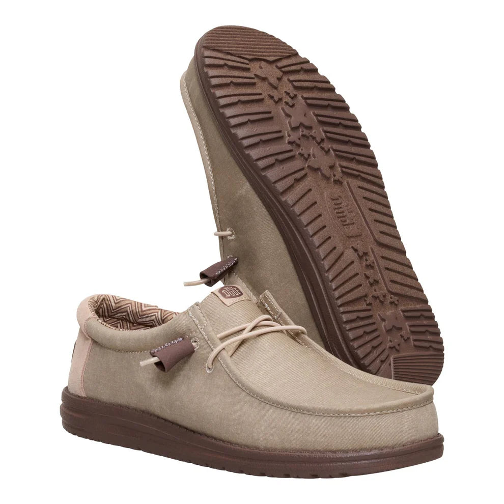 Men's Hey Dude Wally Stretch Canvas Blok Crockery/Multi 44353-0PN