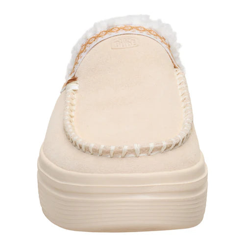 Women's Hey Dude Austin Lift Cozy Stitch Egret Slip On Shoes 45471-0LA