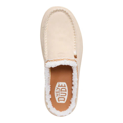 Women's Hey Dude Austin Lift Cozy Stitch Egret Slip On Shoes 45471-0LA
