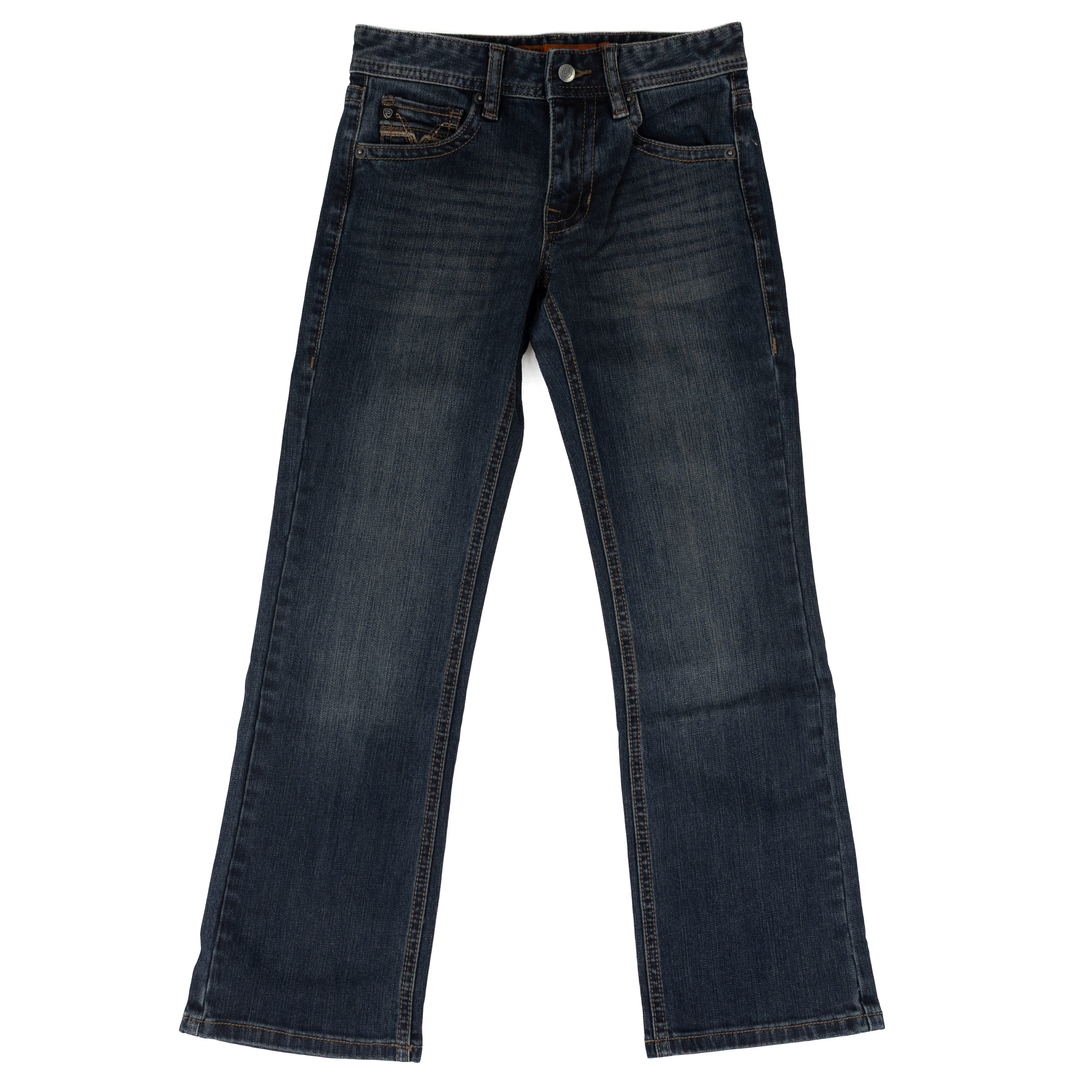 Rock and Roll Denim Boy's Regular Fit Dark Wash Bootcut Jeans BB0BD09798